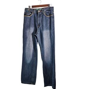Vintage Brooklyn Xpress Mens Hip Hop Jeans embellished distressed size 32 x 32